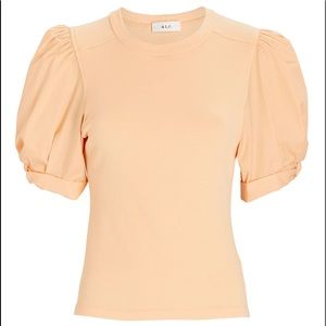 A.L.C. Casey Puff Sleeve Top Peach Size Small